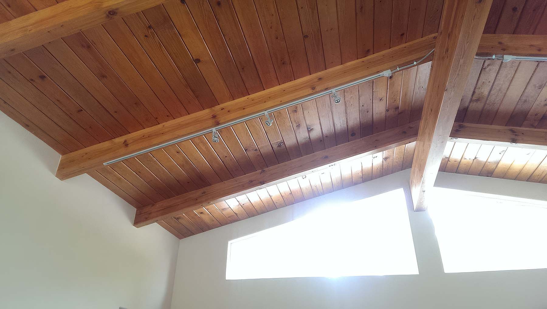 Wood ceiling and beam project