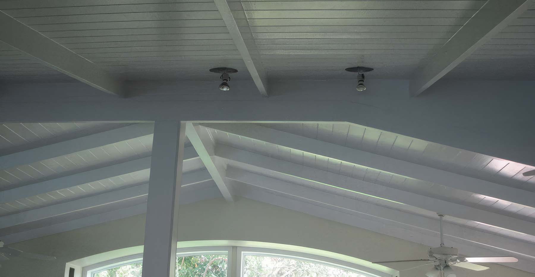 Painted wood ceiling project